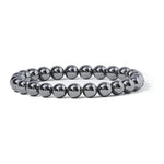 Hematite bead bracelet, 6 mm, metallic grey — VoxArcana