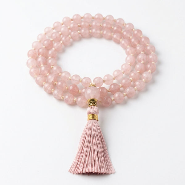 108 Bead Rose Quartz Mala