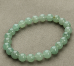 Pale green aventurine-look bead bracelet, 8 mm — VoxArcana
