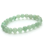 Pale green aventurine-look bead bracelet, 8 mm — VoxArcana