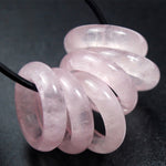 Rose quartz band ring, pale pink, 17 mm — VoxArcana