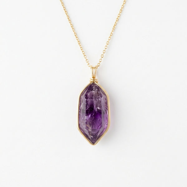 Amethyst Point Pendant Necklace