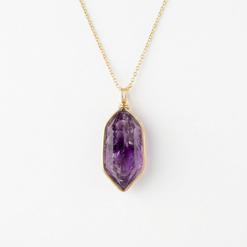 Amethyst Point Pendant Necklace