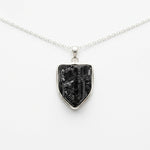 Black Tourmaline Shield Pendant