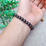 Hematite bead bracelet, 6 mm, metallic grey — VoxArcana