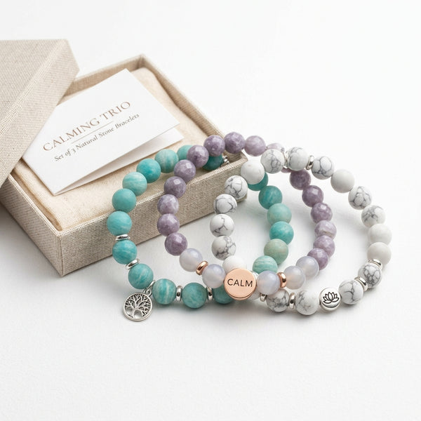 Three-Stone Bracelet Set — Trio