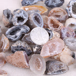 Mini agate geode halves, 1 to 3.5 cm, sold as a single piece — VoxArcana