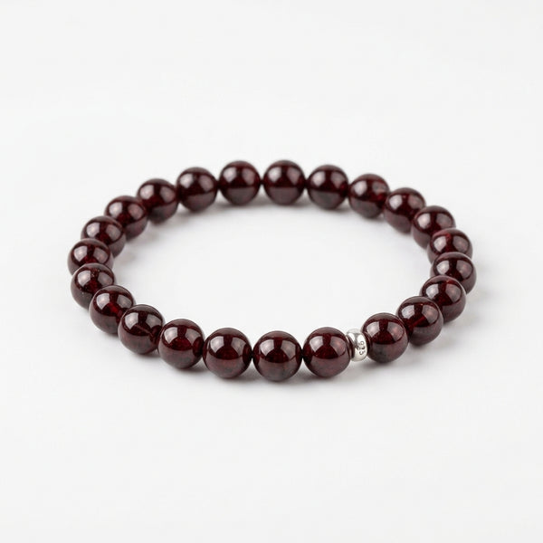 Garnet Beaded Bracelet