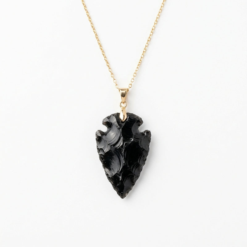 Obsidian Arrowhead Pendant