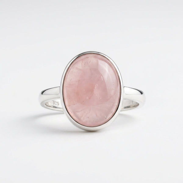 Rose Quartz Cabochon Ring