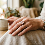 Rose Quartz Cabochon Ring