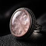 Rose Quartz Cabochon Ring