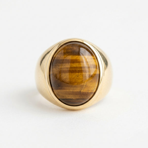 Tiger's Eye Dome Ring
